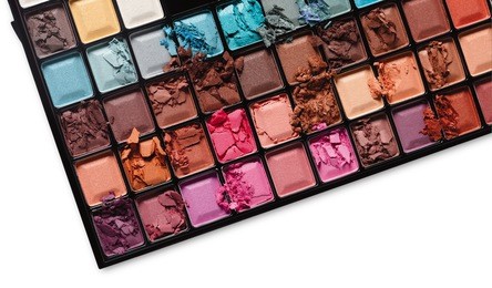 make-up, colorful eye shadows palette.