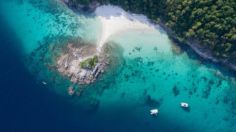 blue sea top view, racha noi island, phuket, thailand