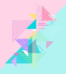 abstract geometric composition with decorative triangles