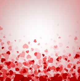 love valentine's background with red and pink hearts. vector illustration.