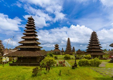 pura besakih temple - bali island indonesia - travel and architecture background