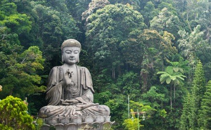 meditating buddha in genting highland feeling peace