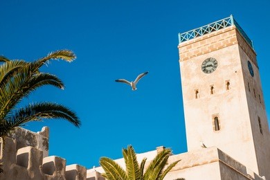essaouira morocco medina, old town essaouira, famous landmark clock tower