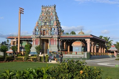 the sri siva subramaniya hindu temple in nadi, fiji.it is the largest hindu temple in the southern hemisphere.