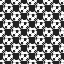 seamless pattern with soccer balls vector.