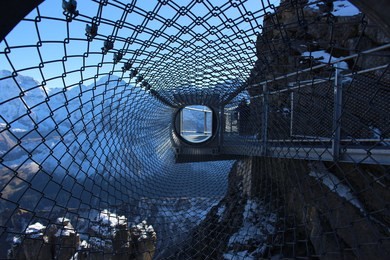 thrilling walkway at schilthorn in switzerland
