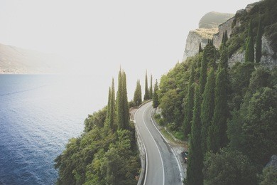 gardesana occidentale scenic route, lake garda, lombardia, italy