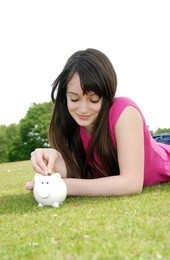 student saving money