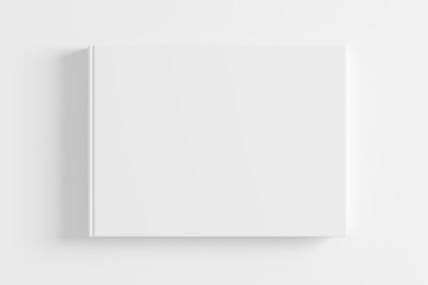 blank white book cover on white background. isolated with clipping path. 3d render