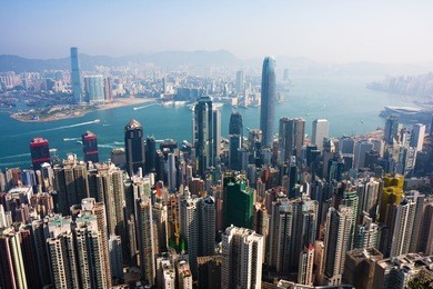 hong kong viewed from victoria peak