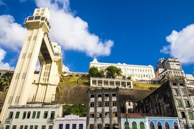 elevador lacerda elevator is one of the most famous landmarks in salvador de bahia brazil