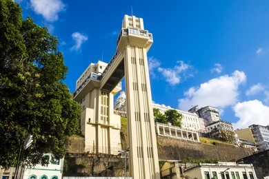 elevador lacerda elevator is one of the most famous landmarks in salvador de bahia brazil