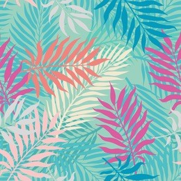 decorative colorful palm tree foliage. tropical palm leaves, jungle leaves seamless vector floral pattern, trendy hipster memphis abstract background
