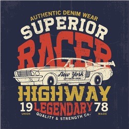 vintage concept tee print design as vector