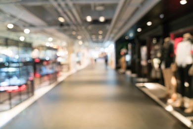 abstract blur beautiful luxury shopping mall and retails store interior for background