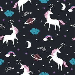 seamless pattern, unicorns theme