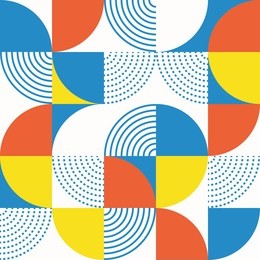 graphic circles seamless pattern. vector illustration.