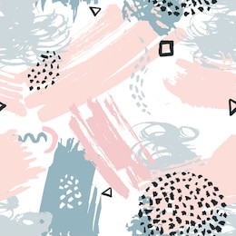 vector seamless pattern with brush strokes in memphis style. background for printing brochure, poster, party, summer print, vintage textile design, card. pastel colors.
