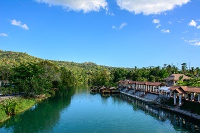 loboc river in the jungle, bohol island philippines
