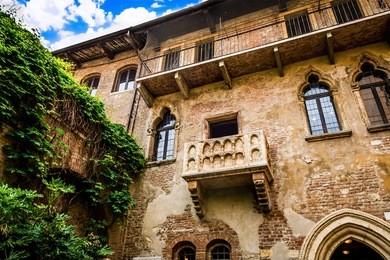 balcony of juliet's house in verona, italy