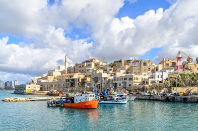 jaffa old town sea port. israel