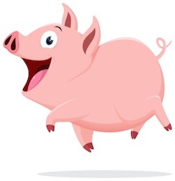 cute pig cartoon 