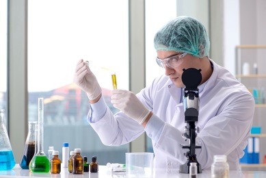 young scientist working in the lab