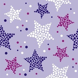 seamless texture on holiday with violet stars. vector illustration.