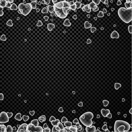 valentine's checkered love background with bubbles of hearts. vector illustration.