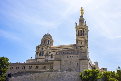 notre-dame de la garde (our lady of the guard), a catholic basilica and pilgrimage site in marseille, france,and the city's best-known symbol. most-visited site in marseille.