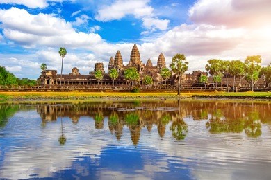 angkor wat temple, siem reap in cambodia.