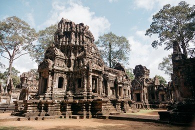 chau say tevoda temple in angkor temples complex, cambodia, asia