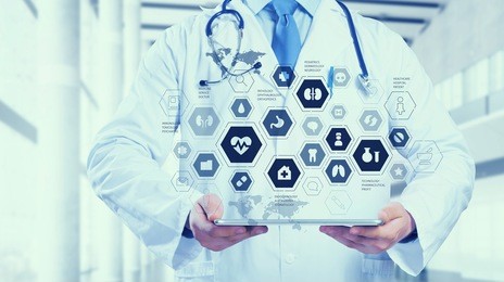 medical technology concept . mixed media