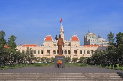 city hall in ho chi minh city saigon vietnam