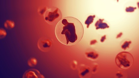 people inside the capsule, 3d illustration