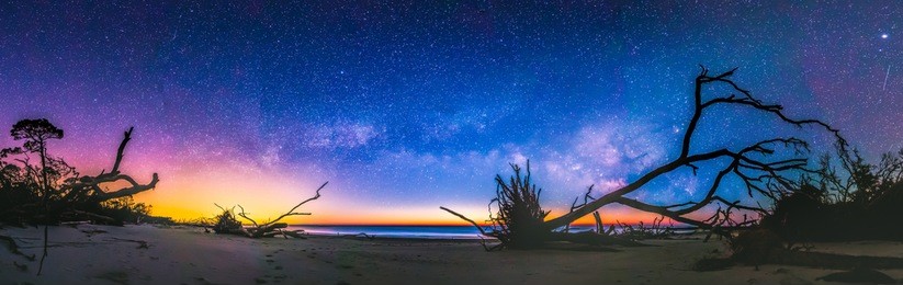 saint helena island milky way panorama 