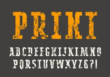 slab serif font. bold face
