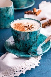 tea with loads of milk and warming spices