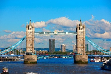 london tower bridge on thames river in england uk