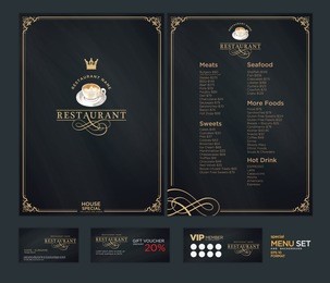 creative menu design. layout design, design set for menu restaurant.
