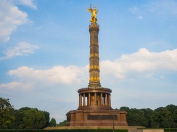 the siegessaule is the victory column located on the tiergarten at berlin, germany