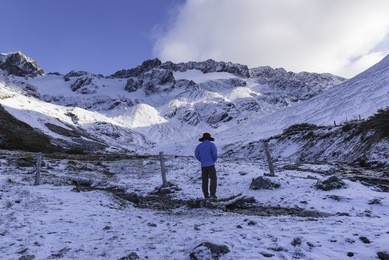 martial glacier and mountains in ushuaia, tierra del fuego, argentina
