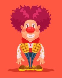 clown character. vector flat cartoon illustration 