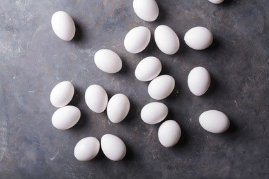 white eggs on a gray background