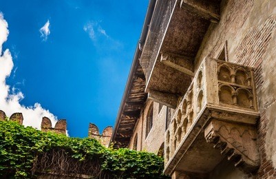balcony of juliet's house in verona, italy