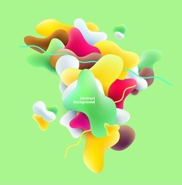 plastic colorful 3d shapes. abstract background.