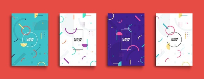 covers with minimal design. cool geometric backgrounds for your design. applicable for banners, placards, posters, flyers etc. eps10 vector template.