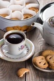 tea with danish butter cookies
