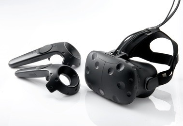 vr virtual reality glasses on white background