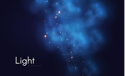 textured dark background. magic fog and fkashes. shining stars and clouds. night club space. vector illustration